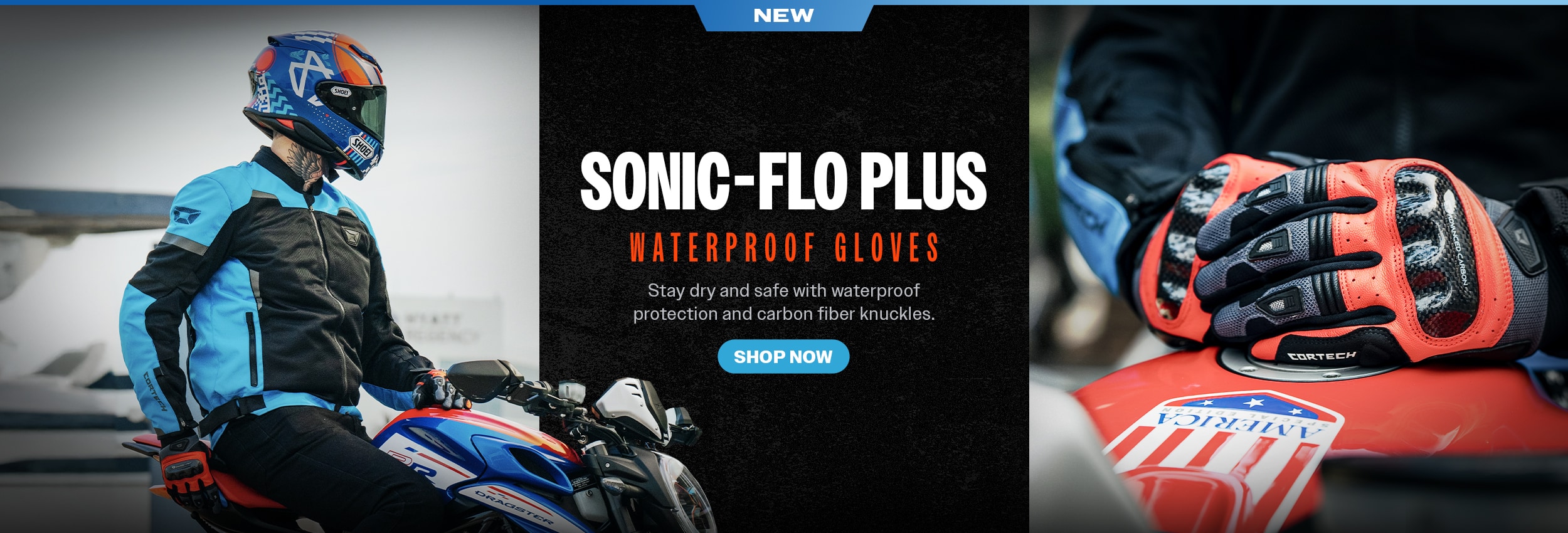 Cortech Sonic Flo Plus Waterproof Gloves